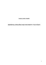Diplomdarbs 'Kriminālatbildība par dokumentu viltošanu', 1.