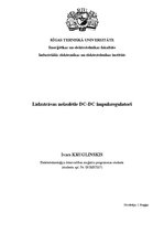 Konspekts 'Līdzstrāvas DC-DC impulsregulatori', 1.