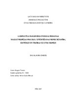 Diplomdarbs 'Godprātīgs parādnieks fiziskās personas maksātnespējas procesā: izvērtēšanas nep', 1.