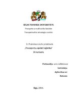 Paraugs 'Trešais praktiskais darbs priekšmetā "Transporta aspekti loģistikā"', 1.