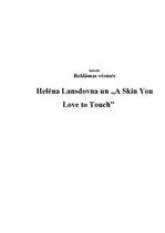 Referāts 'Reklāmas vēsture. Helēna Lansdovna un reklāma "A Skin You Love to Touch"', 1.