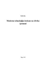 Referāts 'Moderno tehnoloģiju ietekme uz cilvēku', 1.