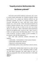 Referāts 'Augstā priestera Melhizedeka tēls Radīšanas grāmatā', 1.