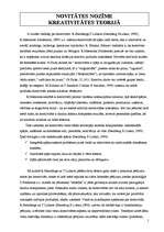 Konspekts 'Novitātes nozīme kreativitātes teorijā', 1.