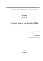 Referāts 'Nodokļu sistēma Latvijā', 1.