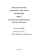 Referāts 'SIA "Puratos Latvia" piedāvāto preču sortimenta raksturojums', 1.