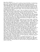 Eseja 'Space: Man or Machine?', 1.