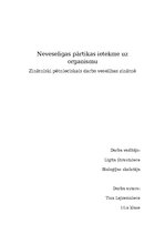 Referāts 'Neveselīgas pārtikas ietekme uz organismu', 1.