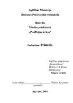 Referāts 'Printeris', 1.