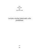 Konspekts 'Latviešu valodas funkcionālo stilu pierādīšana', 1.