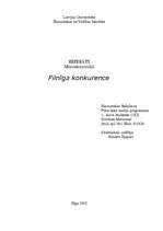 Referāts 'Pilnīga konkurence', 1.