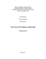 Konspekts '"The Coca-Cola Company" virzība tirgū', 2.