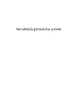Referāts 'Socializācija pirmsskolas periodā', 1.