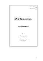 Referāts 'Business Plan', 17.