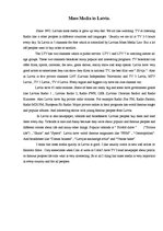 Eseja 'Mass Media in Latvia', 1.