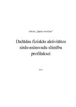 Konspekts 'Dažādas fiziskās aktivitātes sirds-asinsvadu slimību profilaksei', 1.