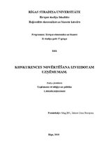 Konspekts 'Konkurences novērtēšana izveidotam uzņēmumam', 1.