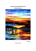 Eseja 'Eseja par Leonīda Afremova darbu "Grimstošā saule"', 1.