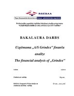 Diplomdarbs 'Uzņēmuma AS "Grindex" finanšu analīze', 1.