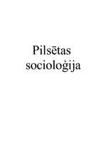 Konspekts 'Pilsētas socioloģija', 1.