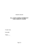 Referāts 'SIA "Saldus pārtikas kombināts" gada pārskatu analīze', 1.
