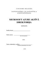 Referāts 'Microsoft Azure aktīvā direktorija', 1.