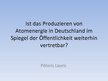 Prezentācija 'Ist das Produzieren von Atomenergie in Deutschland im Spiegel der Öffentlichkeit', 1.