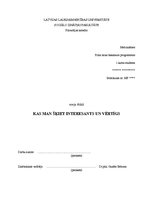 Eseja 'Kas man šķiet vērtīgs un interesants', 1.