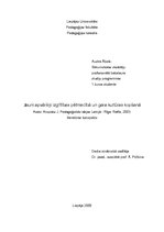 Konspekts 'Jauni apvāršņi izglītības pētniecībā un gara kultūras kopšanā', 1.