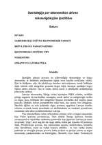 Referāts 'Socioloģija par ekonomikas dzīves raksturīgākajām īpašībām', 1.