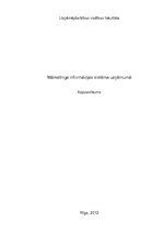 Konspekts 'Mārketinga informācijas sistēma uzņēmumā', 1.