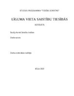 Referāts 'Līguma vieta saistību tiesībās', 1.