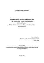 Prakses atskaite 'Karitatīvā sociālā darba pirmsdiploma prakse', 1.