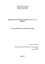 Konspekts 'Politiskie procesi Eiropā 20.gados', 1.