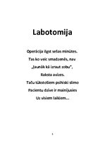 Konspekts 'Labotomija', 1.