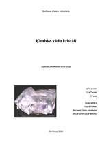 Referāts 'Ķīmisko vielu kristāli', 1.