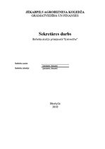 Referāts 'Sekretāres darbs', 1.