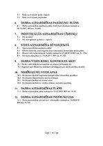 Konspekts 'Būvobjekta darba aizsardzības dokumentācijas mapes satura rādītājs', 2.