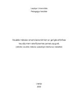 Referāts 'Vizuālās mākslas izmantošana bērniem ar garīgās attīstības traucējumiem rakstītp', 1.