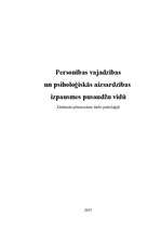 Referāts 'Personības vajadzības un psiholoģiskās aizsardzības izpausmes pusaudžu vidū', 1.