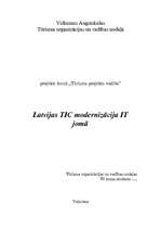 Konspekts 'Latvijas TIC modernizācija IT jomā', 1.