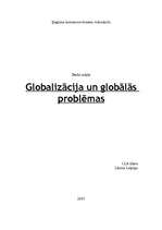 Referāts 'Globalizācija un globālās problēmas', 1.