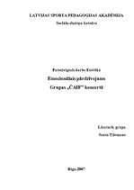 Eseja 'Emocionālais pārdzīvojums grupas "Čaif” koncertā', 1.