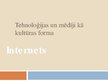 Prezentācija 'Tehnoloģijas un mediji kā kultūras forma', 1.