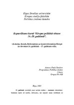 Referāts 'Reformācija un kontrreformācija', 1.