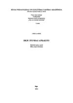 Paraugs 'Bērnu dejas metodikas stundas apraksts', 1.