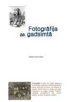 Konspekts 'Fotogrāfija 20.gadsimtā', 1.