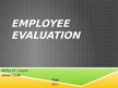Prezentācija 'Employee Evaluation', 1.