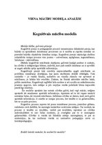 Konspekts 'Kognitīvais mācību modelis', 1.