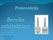 Prezentācija 'Baroka arhitektūra', 1.